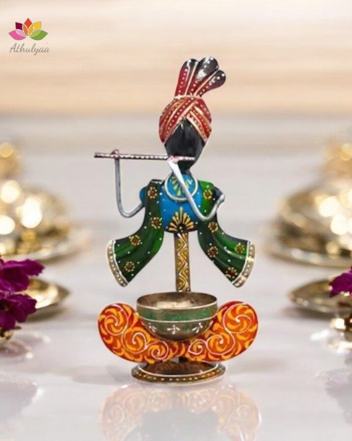 Divine Krishna T-light Holder