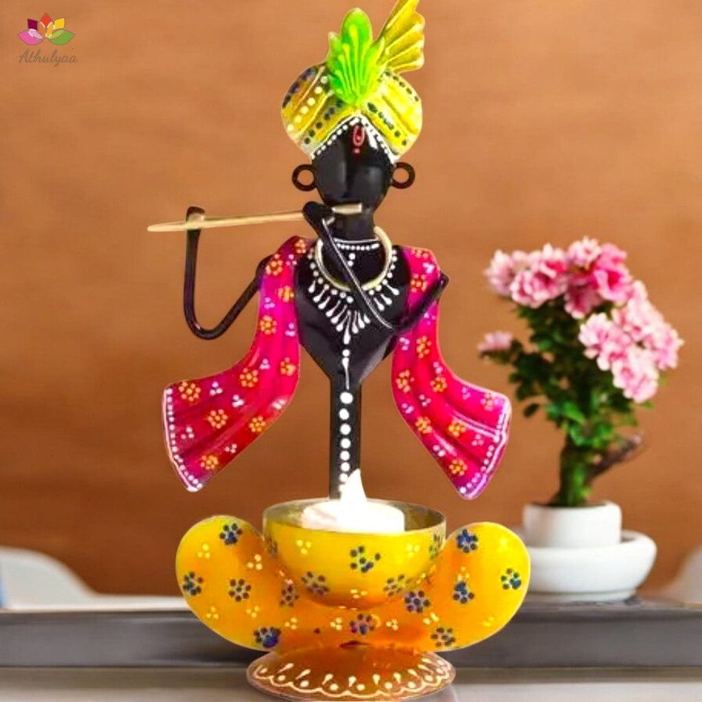 Divine Krishna T-light Holder