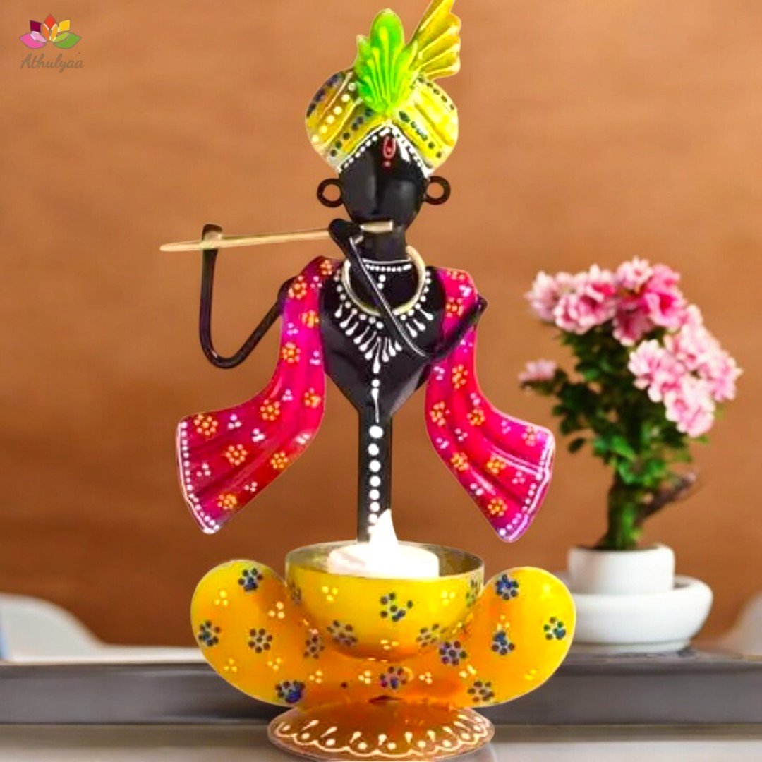 Divine Krishna T-light Holder