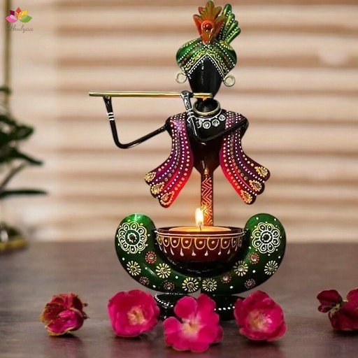 Divine Krishna T-light Holder
