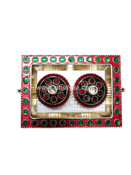 Red Kumkum Box On Plate