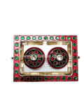Red Kumkum Box On Plate
