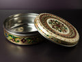 Meenakari Floral Steel Box - 6.5 inches