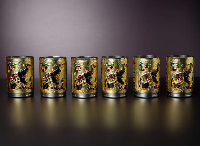 Meenakari Glass - Elephant Design with Gift Box