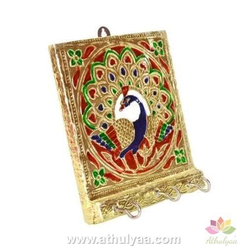 Meenakari peacock Key Holder-Big