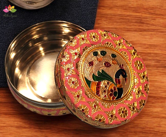 New Peacock Minakari Box