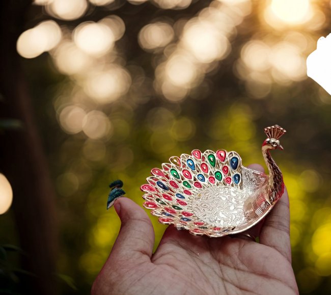 Peacock Dry fruit bowl-small