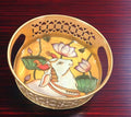 Pichwai Round Metal Tray - 6 inches