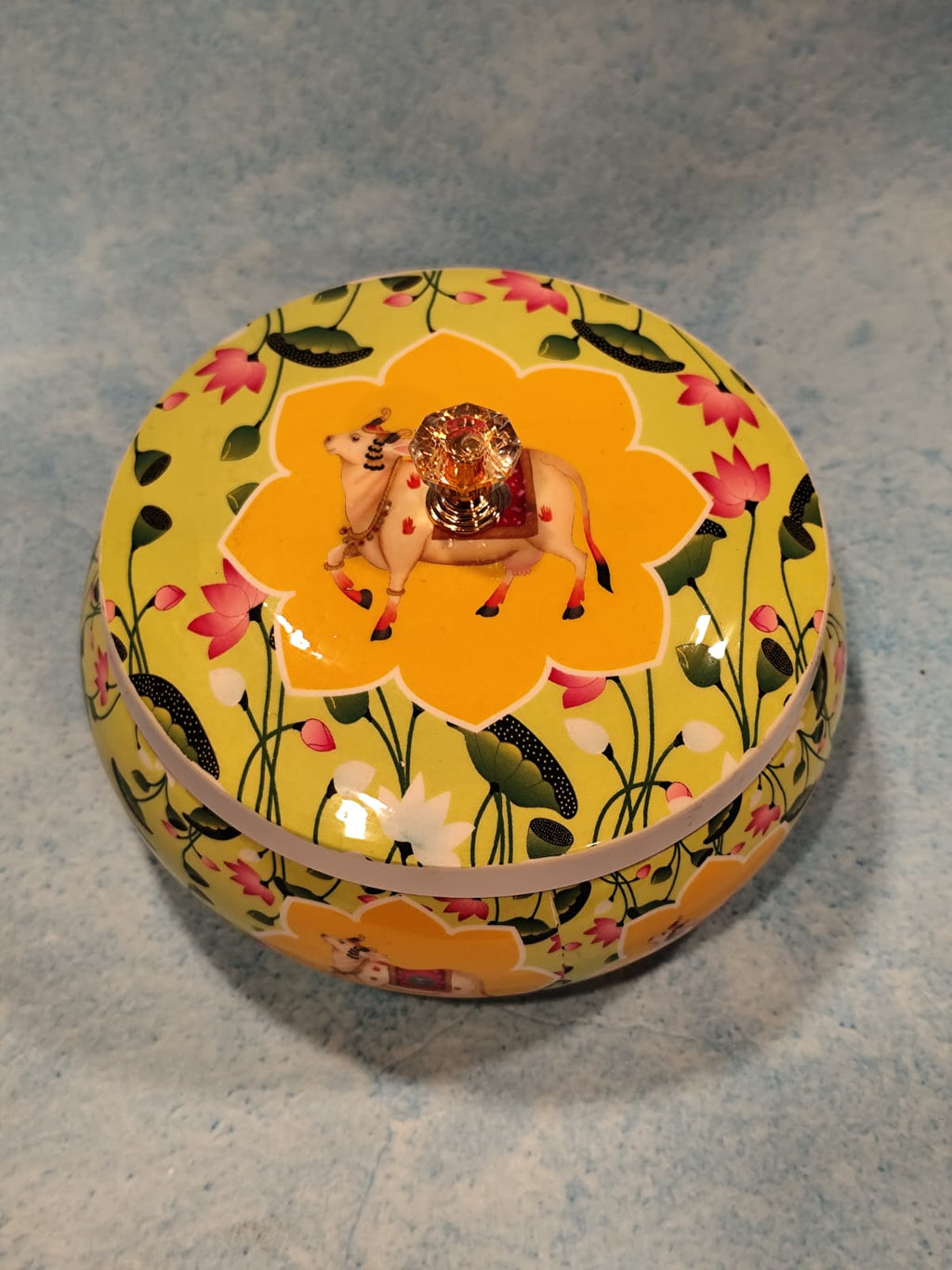Pichwai Matki Box Lacquer Finish