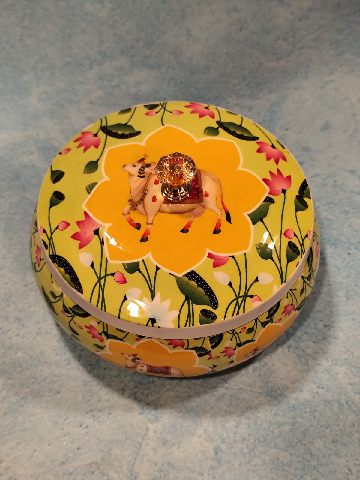 Pichwai Matki Box Lacquer Finish