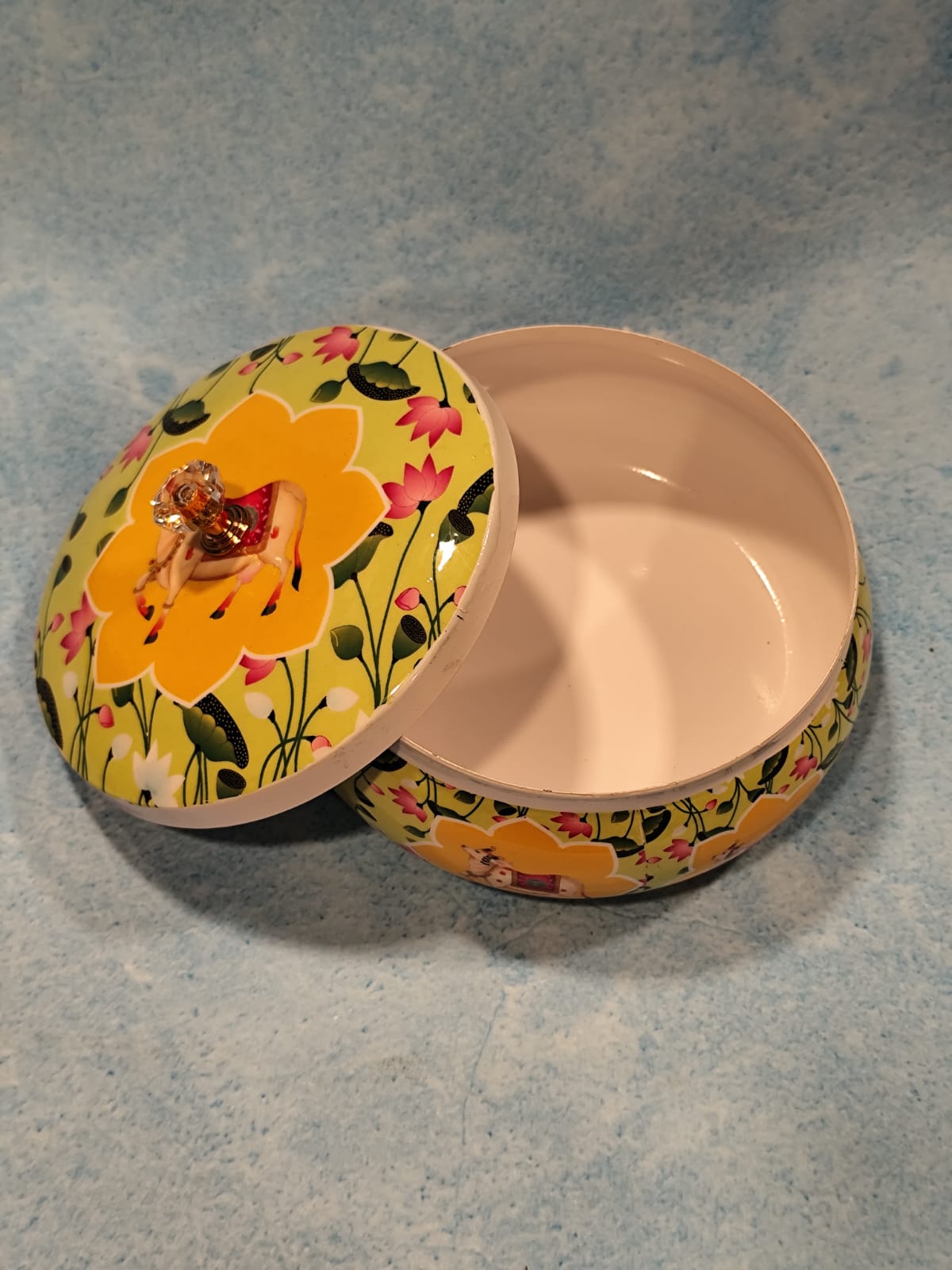 Pichwai Matki Box Lacquer Finish