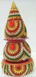 Plastic Beaded kalash Nariyal Set