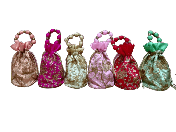 Gold Embroidery Potli