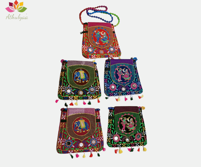 Rajasthani sling bag with handle