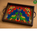 Tanjore Reverse glass painted tray - Big