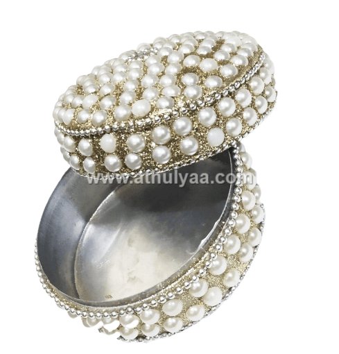 Pearl Kumkum boxes - Set of 3