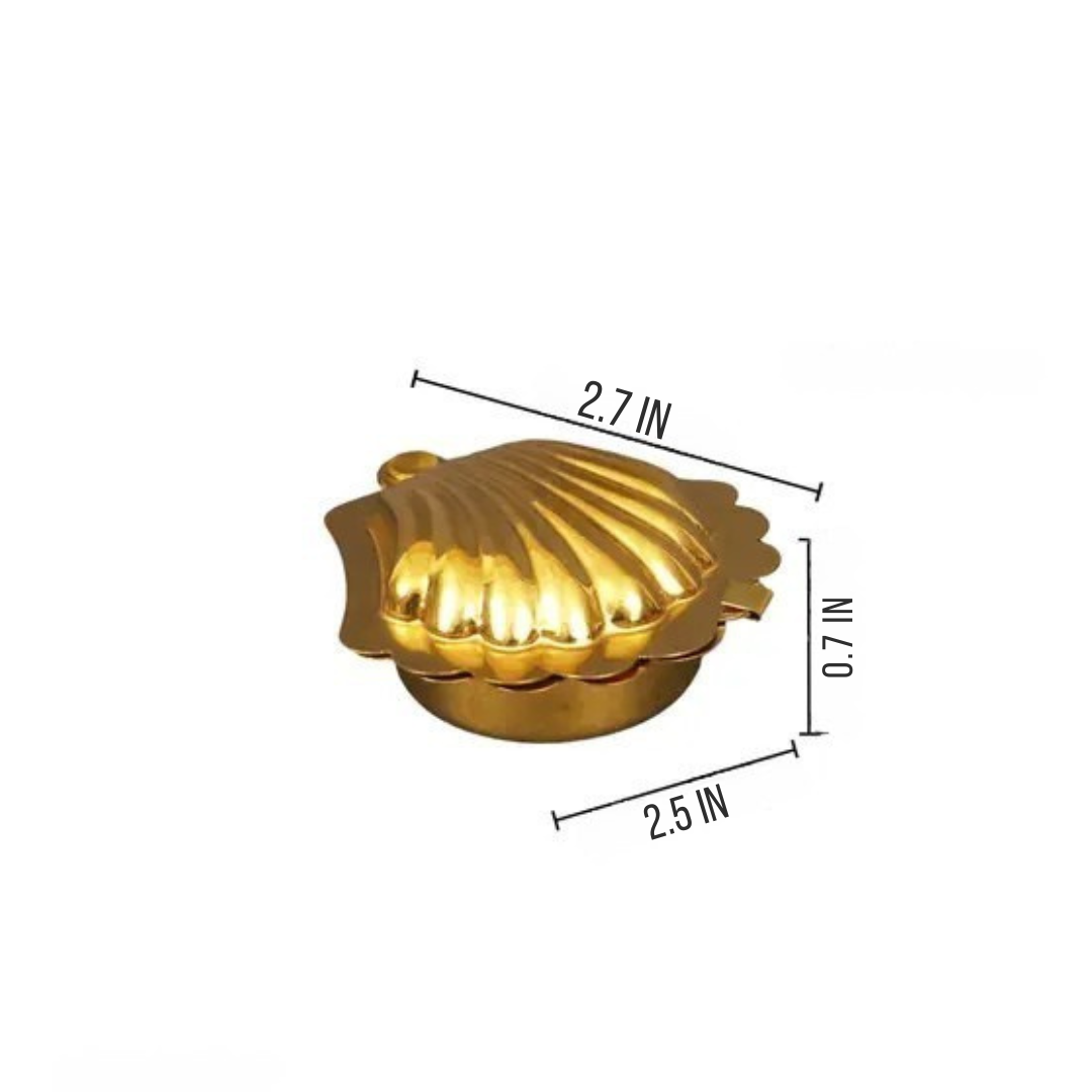 Brass Shell Shape Kumkum box