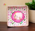 Square Pichwai German Silver Tray