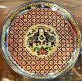 Stainless Steel Meenakari Pooja Plate