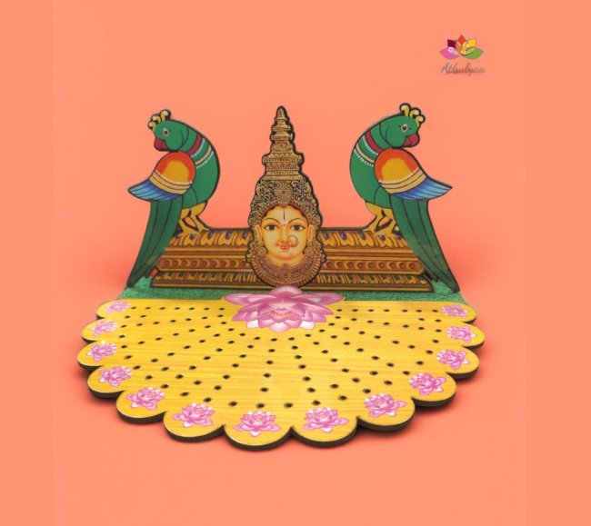 Ashtothram Lotus Stand with Amman Parrots