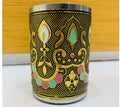 Colour Oxidized Meenakari Steel Glass