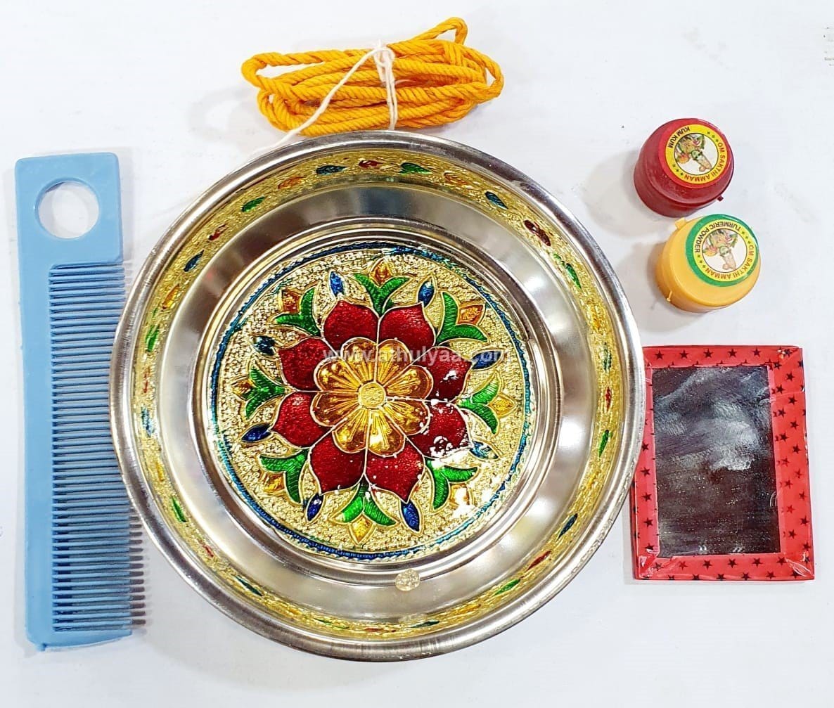 Sumangali Set with Meenakari Plate