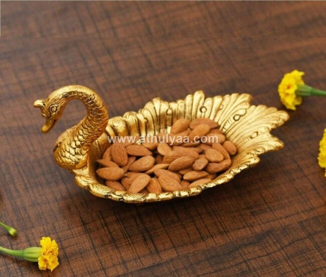 Oxidised Swan tray with Dry fruits