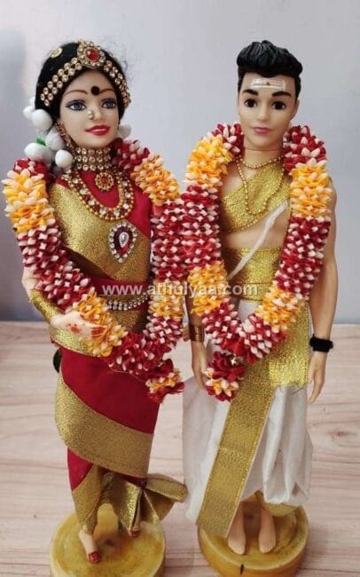 Tamil Iyer Couple Barbie Look Dolls