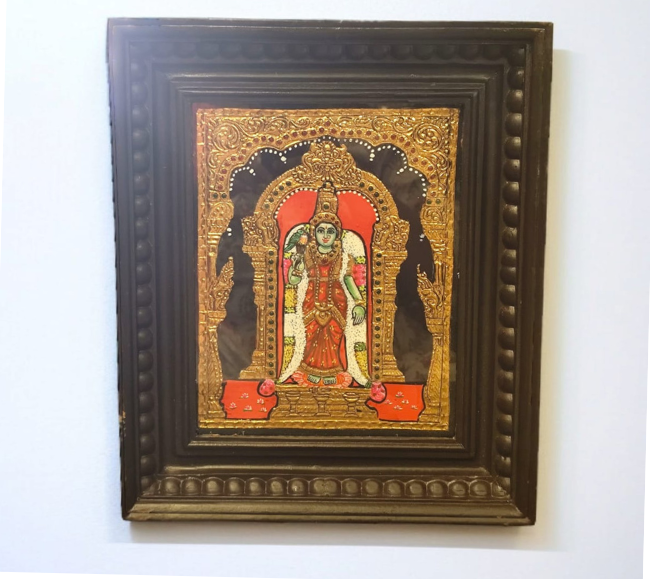 Tanjore Painting - Madurai Meenakshi