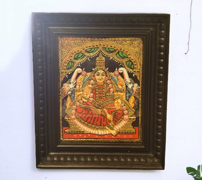 Tanjore Painting - Gaja Lakshmi