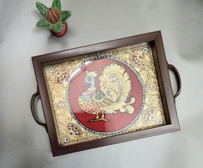 Tanjore Style Painting tray-Small