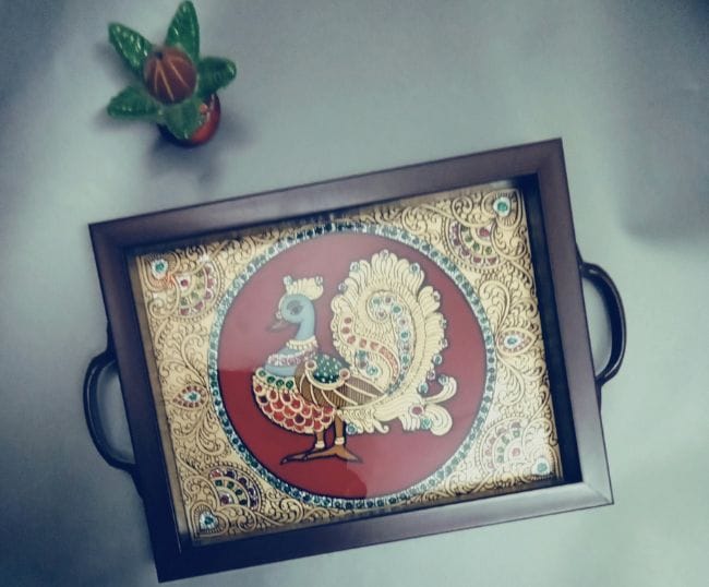 Tanjore Style Painting tray-Small
