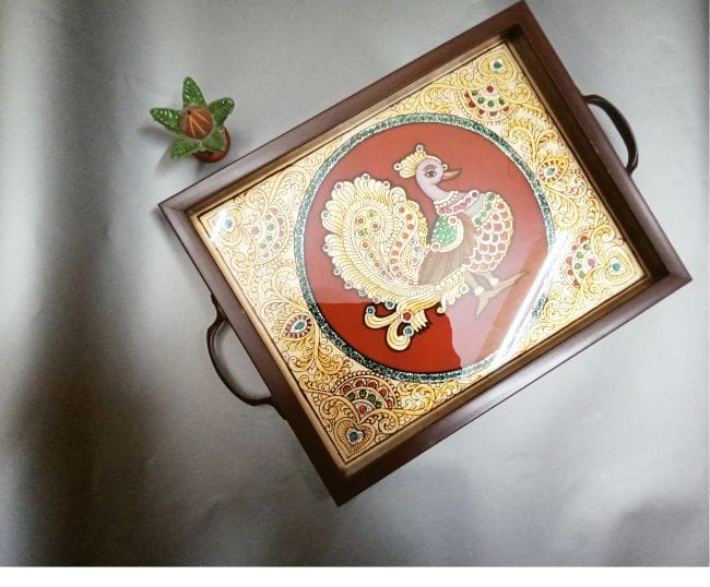 Tanjore Style Painting tray-Small