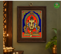 Tanjore Reverse glass painting- Ganesh