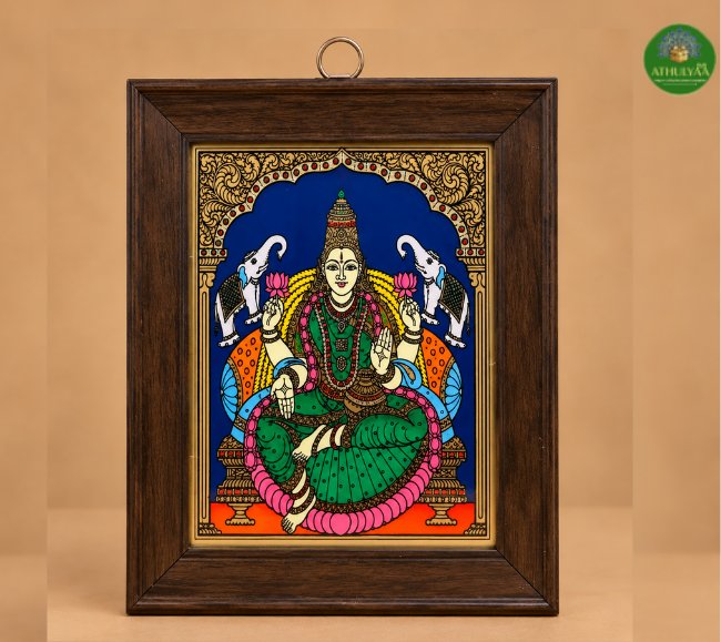Tanjore Reverse glass painting- lakshmi