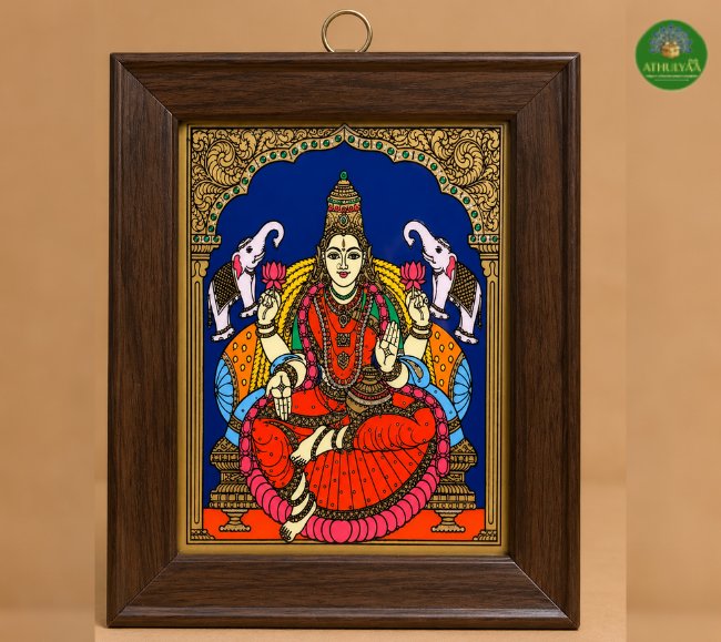 Tanjore Reverse glass painting- lakshmi
