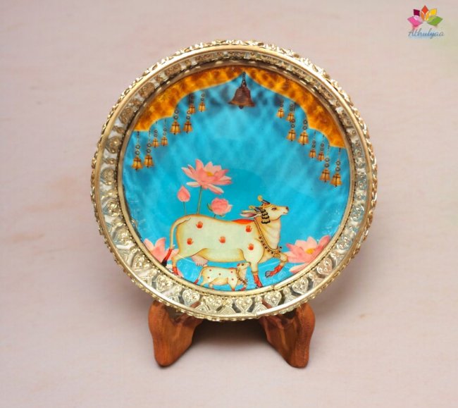 German Silver Pichwai tray
