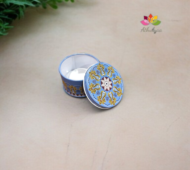 Mandala Print Round Box