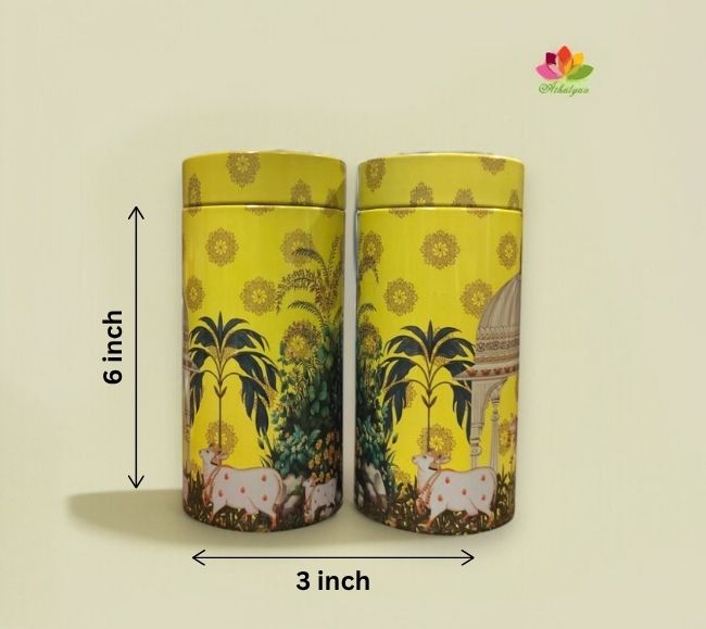 Pichwai printed tin box