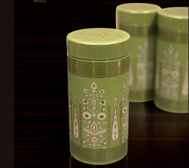 floral printed tin box