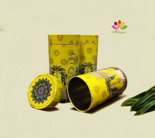 Pichwai printed tin box