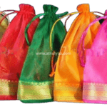 Golden Tissue Potli with Zari