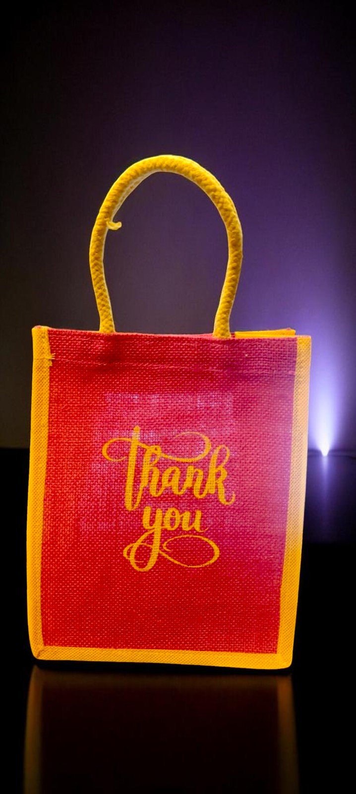 Ganesha Jute bag with thank you print- BUY ONE GET ONE