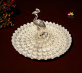 German Silver Peacock Round Plater