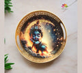 Krishna Round Metal Tray
