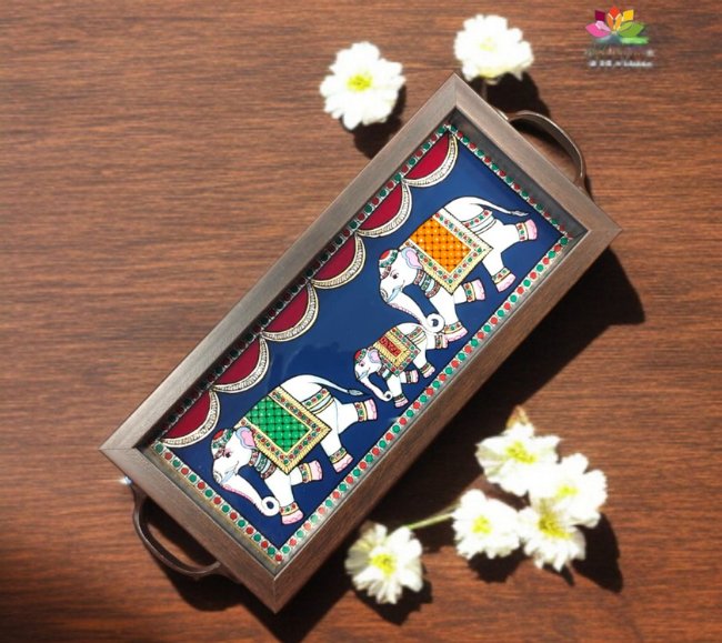 Tanjore Style Painting tray