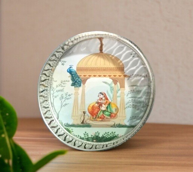 Peacock German Silver Tray
