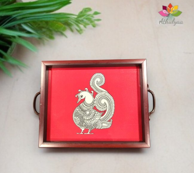 Elegant Peacock Tray