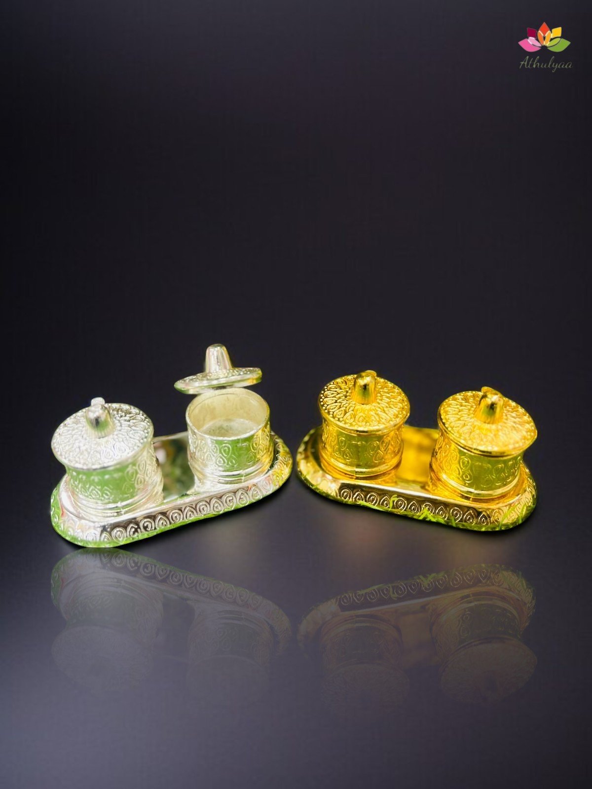 Royal Gold Twin Kumkum Box