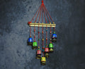 Wooden Multicolor Bells wall hanging